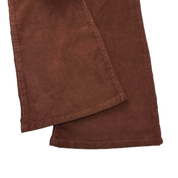 Levi's 70's High Flare Smooth Corduroy Pant In Mahogany Rust Red - Picture 6 of 9